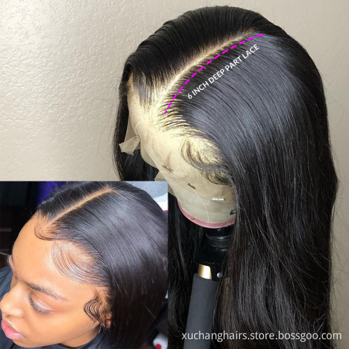 Fast Shipping Virgin Brazilian HD Lace Front Wigs Human Hair 13x4 HD Lace Frontal Wig Virgin Cuticle Aligned Hair Wigs For Women
